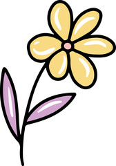 Naklejka premium Flower Clip Art Illustration 
