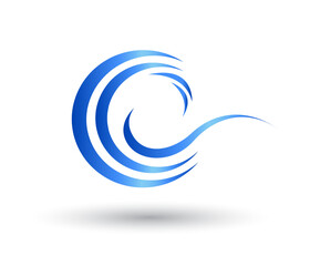 swoosh logo. Abstract Swoosh Logo Design Template