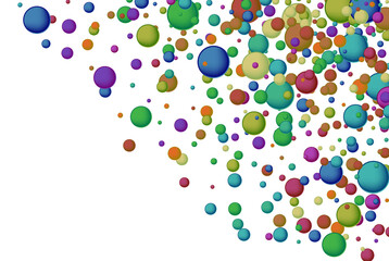 Abstract background with colored decorative circles, rainbow colored circles design