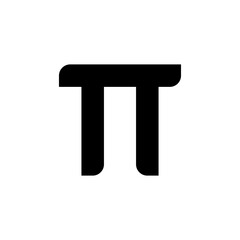 Modern pi 3,14 logo icon vector illustration
