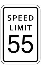 speed limit sign 55