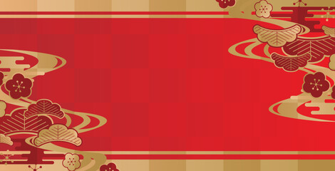 和風　正月　背景