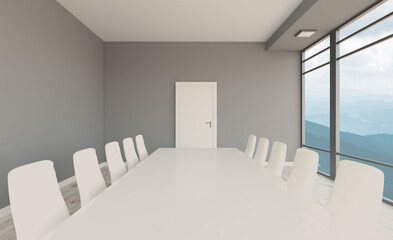 Modern meeting room. 3D rendering.
