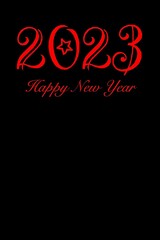 Vertical pattern of Happy New Year 2023