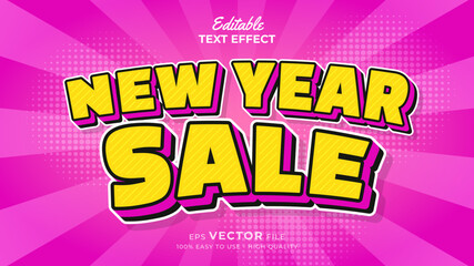 Editable text style effect - new year special promotion big sale 3d text effects