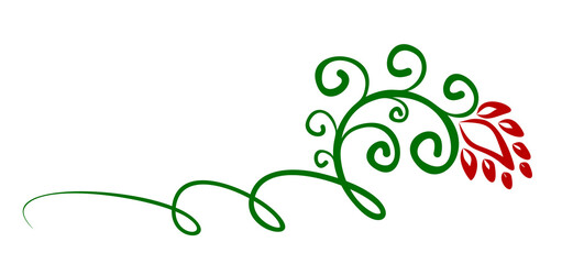 The Symbol of red flower with pattern.