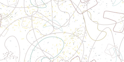 Chaotic Simple Seamless Pattern Textile One Line