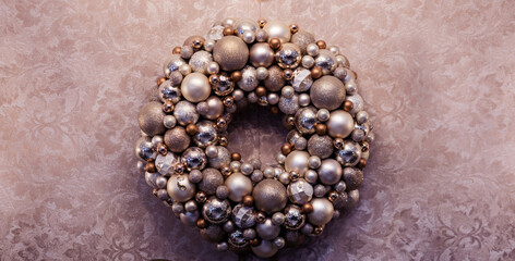 christmas wreath of balls