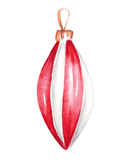 Bubble. Christmas decoration. Watercolor clipart