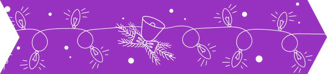 Purple ribbon sticker. Washi tape. christmas 8