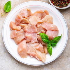 raw chicken meat slice fillet poultry chicken breast meal food on the table copy space food background
