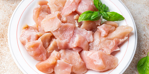 raw chicken meat slice fillet poultry chicken breast meal food on the table copy space food background