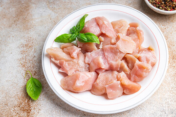 raw chicken meat slice fillet poultry chicken breast meal food on the table copy space food background