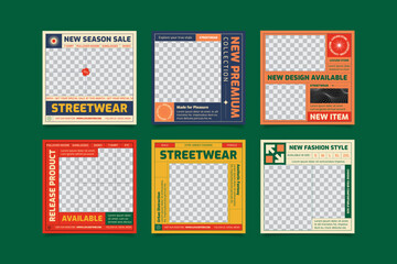 Fashion sale social media post collection