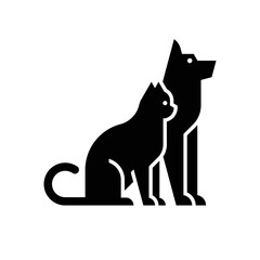 Dog and cat logo. Icon design. Template elements