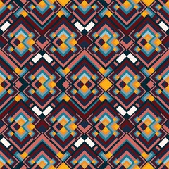 Geometric ethnic pattern seamless design for background, wallpaper, fabric, textile.