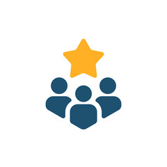 customer loyalty or retention icon with star