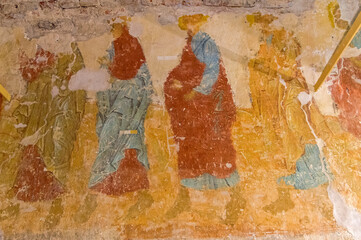 Ancient wall painting in the Orthodox Church