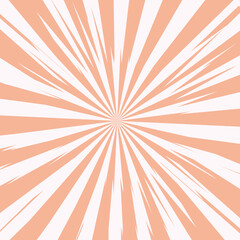 Pop art radial colorful comics book magazine cover. Striped yellow and orange digital background. Cartoon funny retro pattern strip mock up. Vector halftone illustration. Sunburst, starburst shape