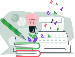 Professional copywriting and advertising in social media agency, SMM emblem or banner. Copywriting and promotion of business service.