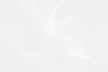 White light curve line modern gradient background. wavy lines light Gradient white background
