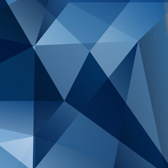 Abstract Blue Triangle Geometric Background, Vector Illustration.