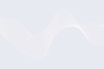Fototapeta premium Abstract Wave line light white background. gradient gray color modern background 