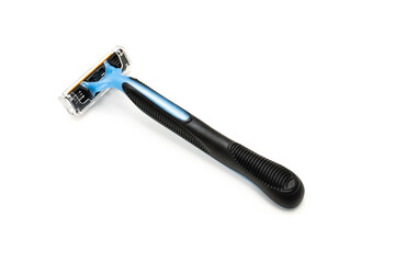 modern multi-blade razor. isolated white background