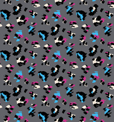 Seamless leopard pattern, animal print.