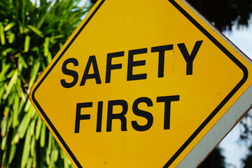 Fototapeta premium danger ahead sign