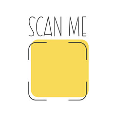QR code for smartphone. Inscription scan me.