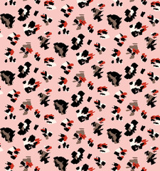 Seamless leopard pattern, animal print. © Ama