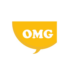 expression omg in speech bubble pop art style