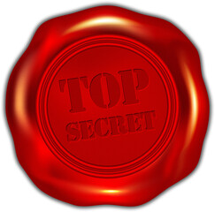 Red TOP SECRET wax seal
