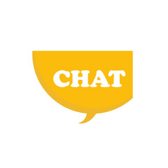 Chat text on doodle speech bubble