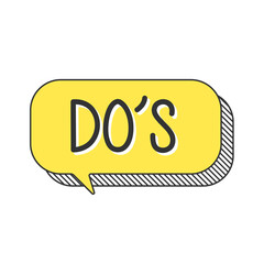 Do's on doodle speech bubble