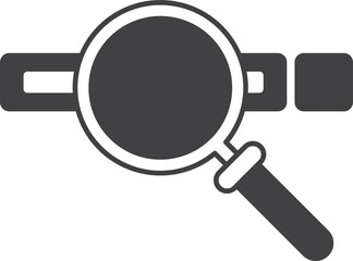 Search bar and magnifying glass illustration in minimal style
