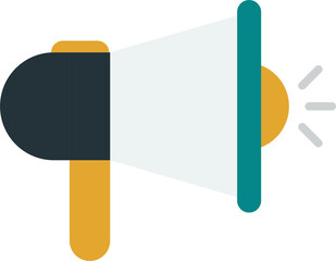 megaphone illustration in minimal style