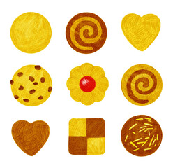 Illustration of cookies. For Valentine's Day and White Day designs.