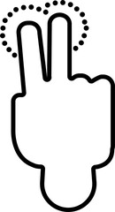 Illustrations icon design hand finger gesture touchscreen action. PNG
