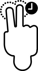 Obraz premium Illustrations icon design hand finger gesture touchscreen action. PNG