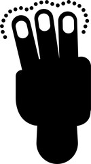 Illustrations icon design hand finger gesture touchscreen action. PNG