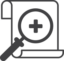 Magnification symbol illustration in minimal style