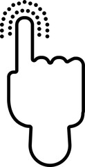 Illustrations icon design hand finger gesture touchscreen action. PNG