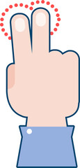 Illustrations icon design hand finger gesture touchscreen action. PNG