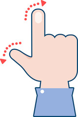 Illustrations icon design hand finger gesture touchscreen action. PNG