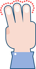 Illustrations icon design hand finger gesture touchscreen action. PNG