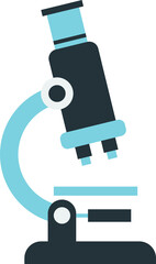 microscope illustration in minimal style
