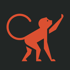 Monkey Logo. Icon design. Template elements