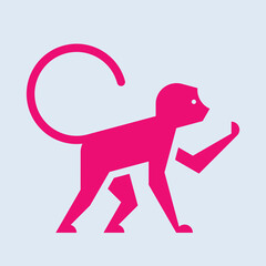 Monkey Logo. Icon design. Template elements